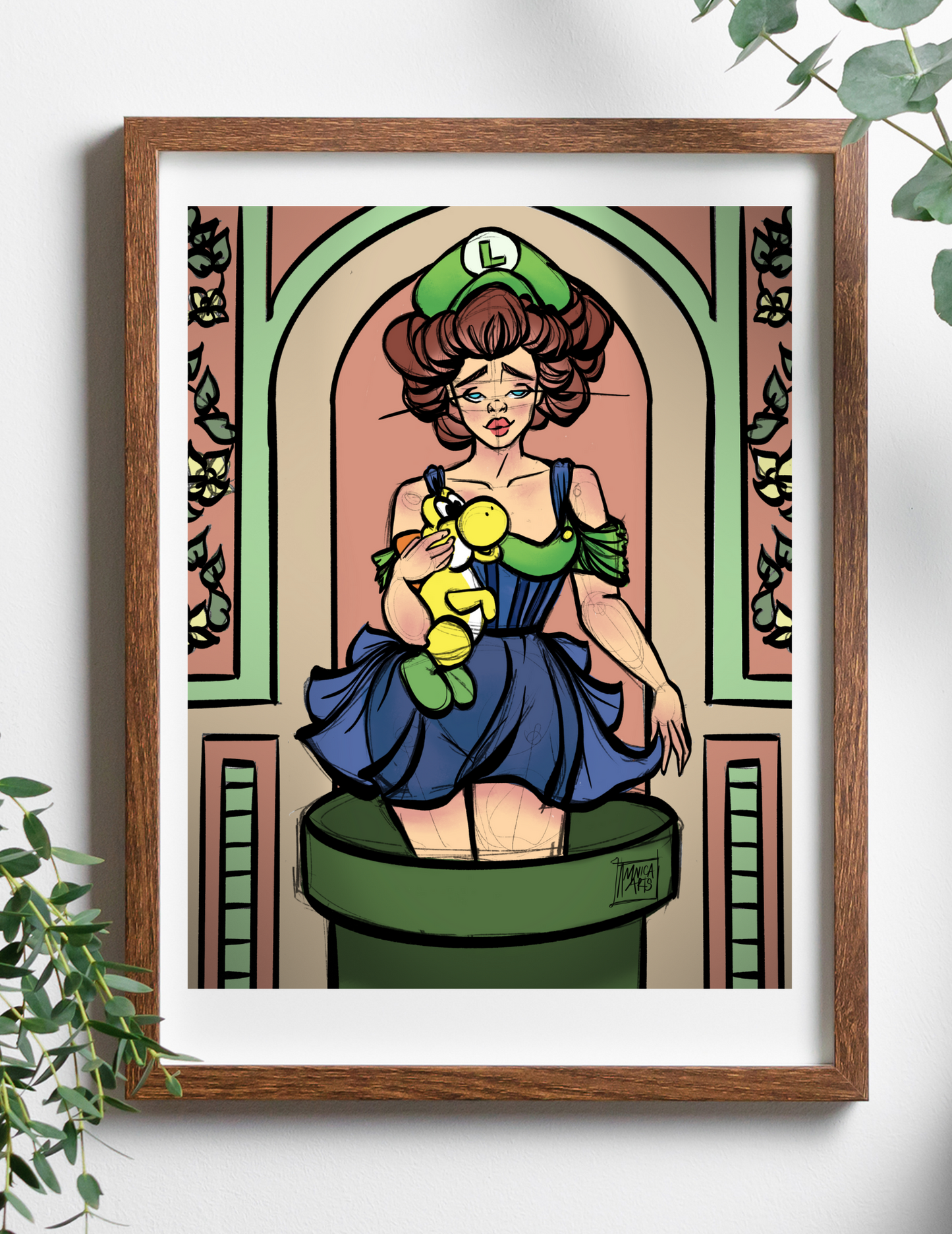 Luigi Moody Girl Fan Art
